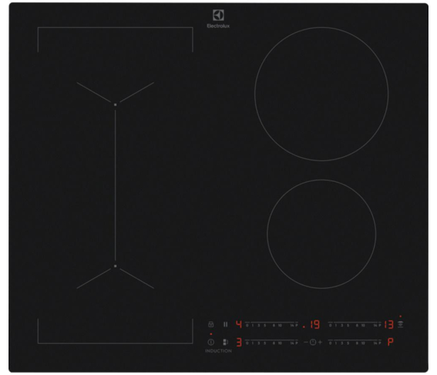 Płyta indukcyjna Electrolux EIV63443CT SaphirMatt SlimFit Hob2Hood Bridge Czarny mat - 1333366 - zdjęcie